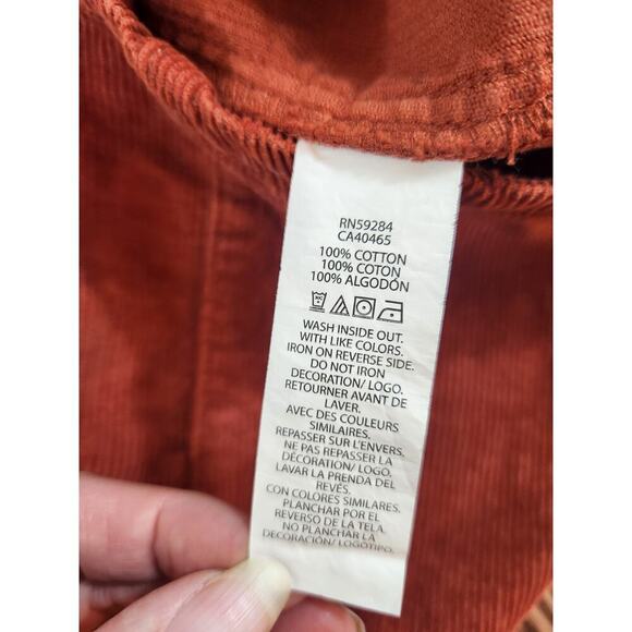 Children's Place Corduroy dress sleeveless skirtall fall rust orange sz 16 - Picture 4 of 9